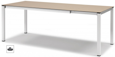 Стол ламинированный раздвижной Scab Design Pranzo Extendable сталь, компакт-ламинат HPL белый, тортора Фото 1