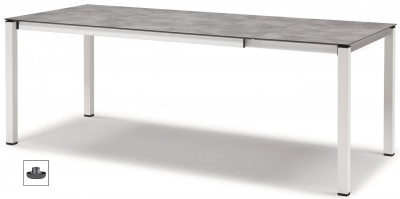 Стол ламинированный раздвижной Scab Design Pranzo Extendable сталь, компакт-ламинат HPL белый, цементный Фото 1