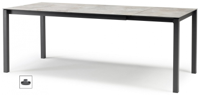Стол ламинированный раздвижной Scab Design Pranzo Extendable сталь, компакт-ламинат HPL антрацит, каменный Фото 1