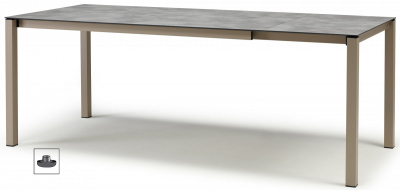 Стол ламинированный раздвижной Scab Design Pranzo Extendable сталь, компакт-ламинат HPL тортора, цементный Фото 1