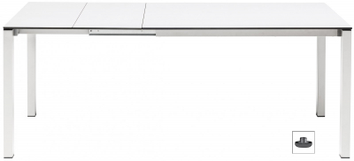 Стол ламинированный раздвижной Scab Design Pranzo Extendable сталь, компакт-ламинат HPL белый Фото 1