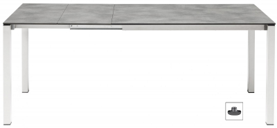Стол ламинированный раздвижной Scab Design Pranzo Extendable сталь, компакт-ламинат HPL белый, цементный Фото 1