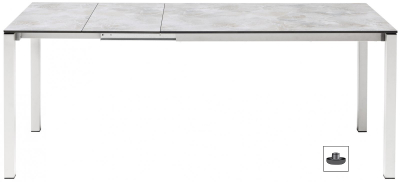 Стол ламинированный раздвижной Scab Design Pranzo Extendable сталь, компакт-ламинат HPL белый, каменный Фото 1