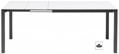 Стол ламинированный раздвижной Scab Design Pranzo Extendable сталь, компакт-ламинат HPL антрацит, белый Фото 1