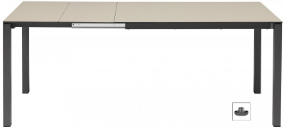 Стол ламинированный раздвижной Scab Design Pranzo Extendable сталь, компакт-ламинат HPL антрацит, тортора Фото 1