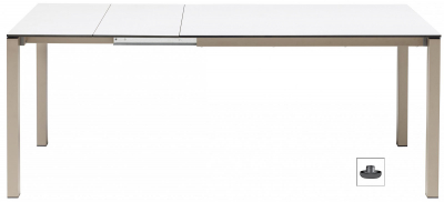 Стол ламинированный раздвижной Scab Design Pranzo Extendable сталь, компакт-ламинат HPL тортора, белый Фото 1