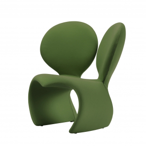 Кресло лаунж с обивкой Qeeboo Don't F**k With The Mouse сталь, пенополиуретан, ткань зеленый Фото 5