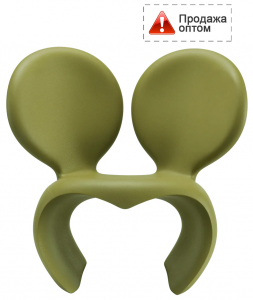 Кресло лаунж пластиковое Qeeboo Don't F**k With The Mouse полиэтилен зеленый Фото 1
