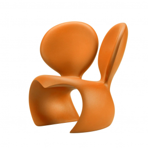 Кресло лаунж пластиковое Qeeboo Don't F**k With The Mouse полиэтилен оранжевый Фото 4