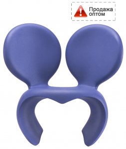Кресло лаунж пластиковое Qeeboo Don't F**k With The Mouse полиэтилен светло-синий Фото 1