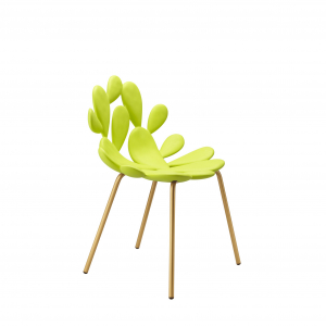Комплект пластиковых стульев Qeeboo Filicudi Set 2 металл, полиэтилен латунь, желтый Фото 5
