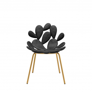 Комплект пластиковых стульев Qeeboo Filicudi Set 2 металл, полиэтилен латунь, черный Фото 6