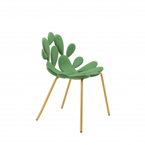 Комплект пластиковых стульев Qeeboo Filicudi Set 2 металл, полиэтилен латунь, зеленый Фото 5