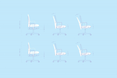 Кресло компьютерное PEDRALI Temps алюминий, стеклопластик, ткань черный, синий Фото 8