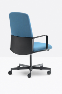 Кресло компьютерное PEDRALI Temps алюминий, стеклопластик, ткань черный, синий Фото 5