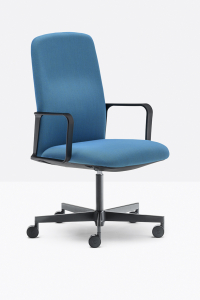 Кресло компьютерное PEDRALI Temps алюминий, стеклопластик, ткань черный, синий Фото 6