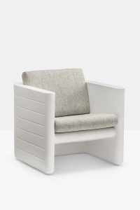 Кресло пластиковое c подушками PEDRALI Sunset полиэтилен, ткань белый, светло-серый Фото 5