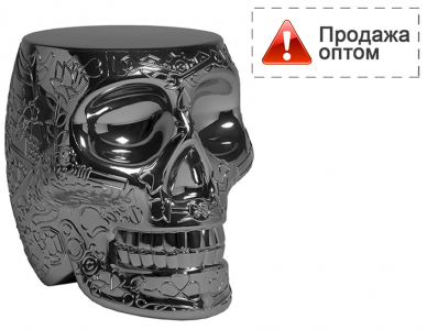 Табурет пластиковый Qeeboo Mexico Metal Finish полиэтилен титановый Фото 1