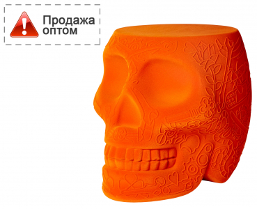 Табурет пластиковый Qeeboo Mexico Velvet Finish полиэтилен оранжевый Фото 1