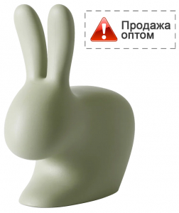 Стул пластиковый Qeeboo Rabbit полиэтилен зеленый Фото 1