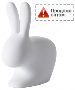 Стул пластиковый Qeeboo Rabbit полиэтилен светло-серый Фото 1