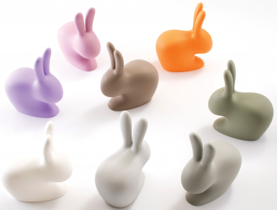 Стул пластиковый Qeeboo Rabbit полиэтилен светло-серый Фото 26