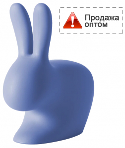 Стул пластиковый Qeeboo Rabbit полиэтилен голубой Фото 1