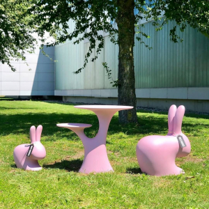 Стул пластиковый Qeeboo Rabbit полиэтилен розовый Фото 10