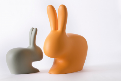 Стул пластиковый Qeeboo Rabbit полиэтилен оранжевый Фото 9