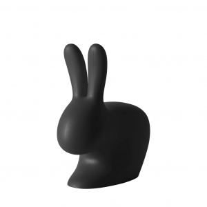 Стул пластиковый детский Qeeboo Rabbit Baby полиэтилен черный Фото 4