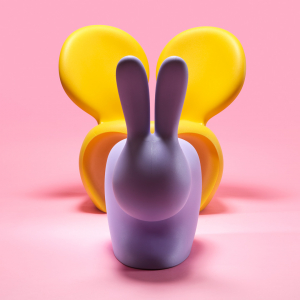 Стул пластиковый детский Qeeboo Rabbit Baby полиэтилен фиолетовый Фото 6