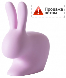 Стул пластиковый детский Qeeboo Rabbit Baby полиэтилен розовый Фото 1