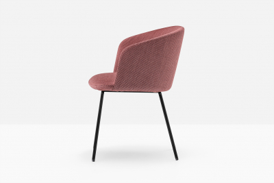 Кресло с обивкой PEDRALI Nym сталь, ткань черный, темно-розовый Фото 4