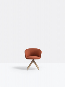 Кресло деревянное с обивкой PEDRALI Nym ясень, ткань беленый ясень, коричневый Фото 4