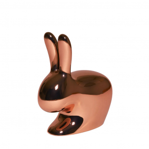 Стул пластиковый детский Qeeboo Rabbit Baby Metal Finish полиэтилен медный Фото 4