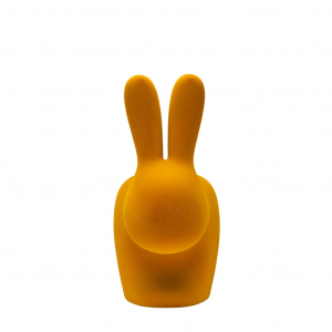 Стул пластиковый Qeeboo Rabbit Velvet Finish полиэтилен темно-золотой Фото 5