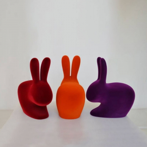 Стул пластиковый Qeeboo Rabbit Velvet Finish полиэтилен фиолетовый Фото 23