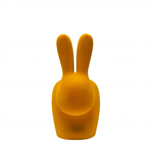 Стул пластиковый детский Qeeboo Rabbit Baby Velvet Finish полиэтилен темно-золотой Фото 6