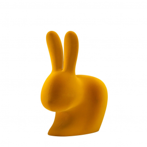 Стул пластиковый детский Qeeboo Rabbit Baby Velvet Finish полиэтилен темно-золотой Фото 5
