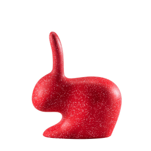 Стул пластиковый Qeeboo Rabbit Dots полиэтилен красный, белый Фото 4