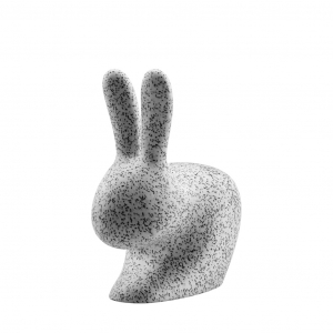 Стул пластиковый Qeeboo Rabbit Dots полиэтилен белый, черный Фото 6