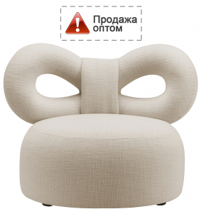Кресло лаунж с обивкой Qeeboo Ribbon сталь, полиуретан, ткань дюна Фото 1