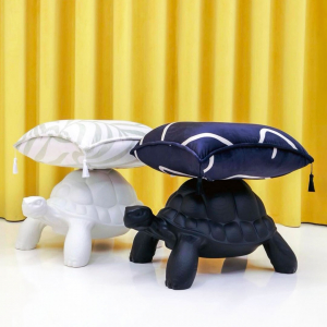 Пуф с подушкой Qeeboo Turtle Carry полиэтилен, ткань белый Фото 7