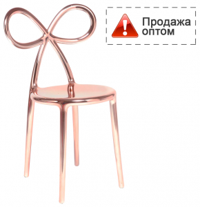 Стул пластиковый Qeeboo Ribbon Metal Finish полипропилен розовое золото Фото 1