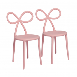Комплект пластиковых стульев Qeeboo Ribbon Set 2 полипропилен розовый Фото 5