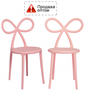 Комплект пластиковых стульев Qeeboo Ribbon Set 2 полипропилен розовый Фото 1