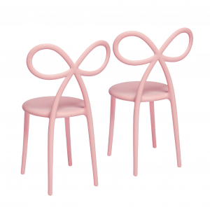 Комплект пластиковых стульев Qeeboo Ribbon Set 2 полипропилен розовый Фото 6