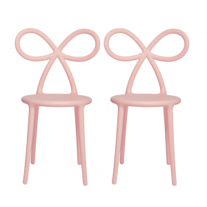 Комплект пластиковых стульев Qeeboo Ribbon Set 2 полипропилен розовый Фото 4