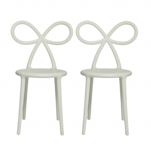 Комплект пластиковых стульев Qeeboo Ribbon Set 2 полипропилен белый Фото 6