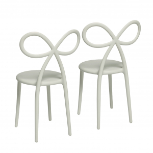 Комплект пластиковых стульев Qeeboo Ribbon Set 2 полипропилен белый Фото 4